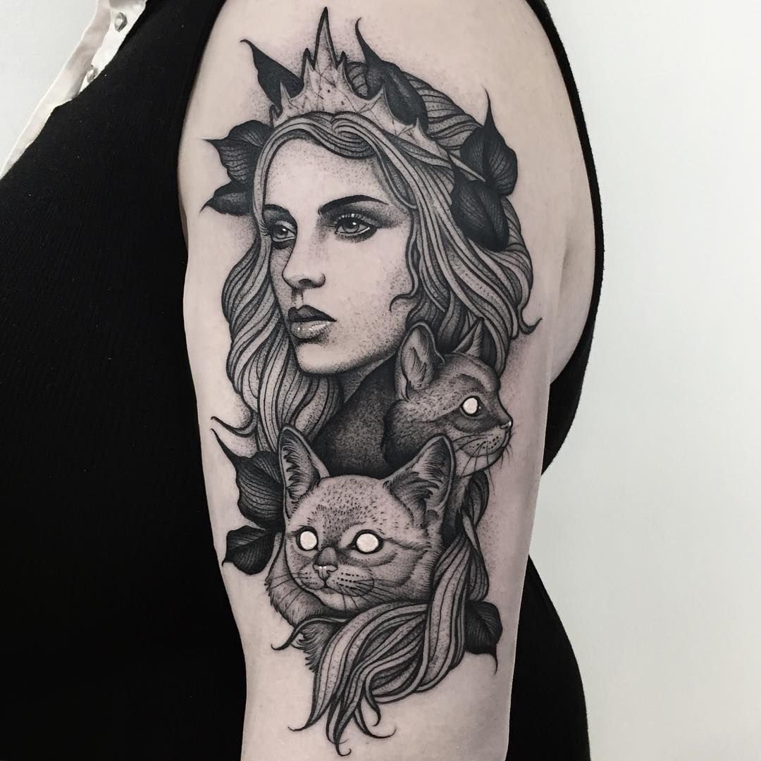 Tatuaż z kotem - Freya