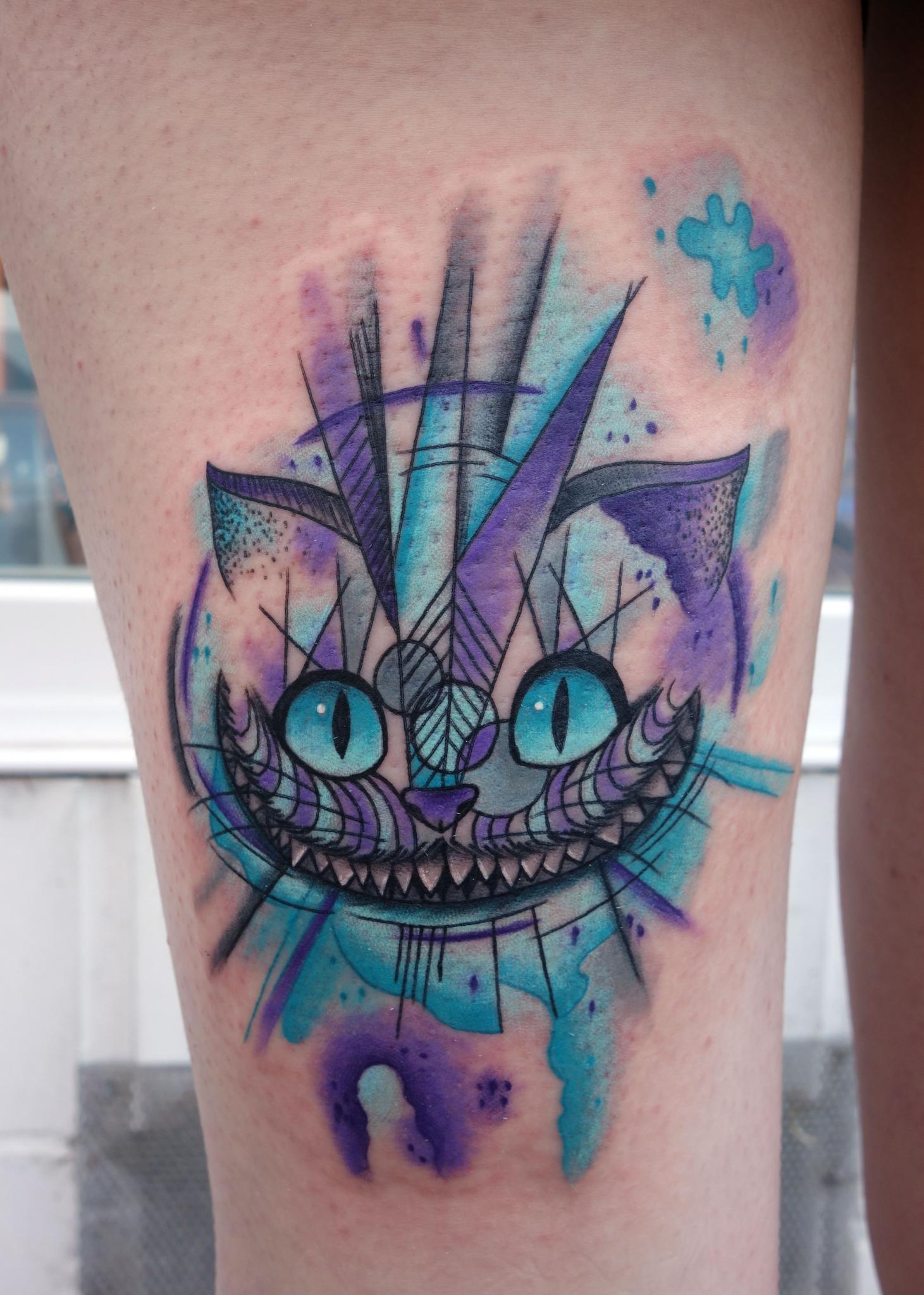 Tatuaje del gato Chesire