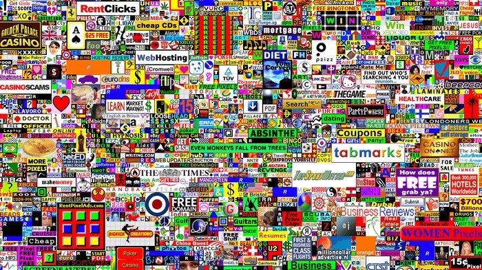 A million Dollar Homepage - History of Web Design